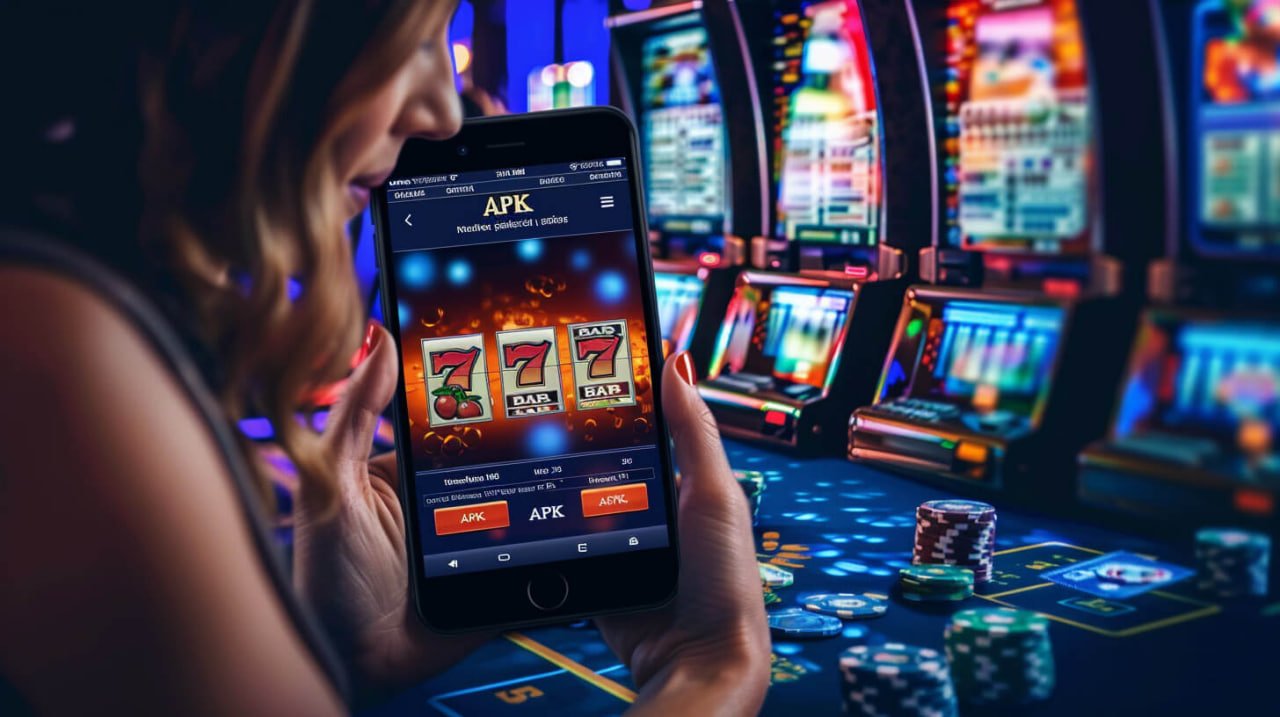 Ilustrasi kasino online dengan dealer langsung dan permainan slot